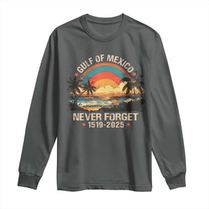 Gulf Of Mexico Long Sleeve Shirt Never Forget 1915 - 2025 Coast Texas Alabama Mississippi Florida Beach TS10 Dark Heather Print Your Wear