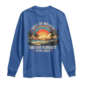 Gulf Of Mexico Long Sleeve Shirt Never Forget 1915 - 2025 Coast Texas Alabama Mississippi Florida Beach TS10 Royal Blue Print Your Wear