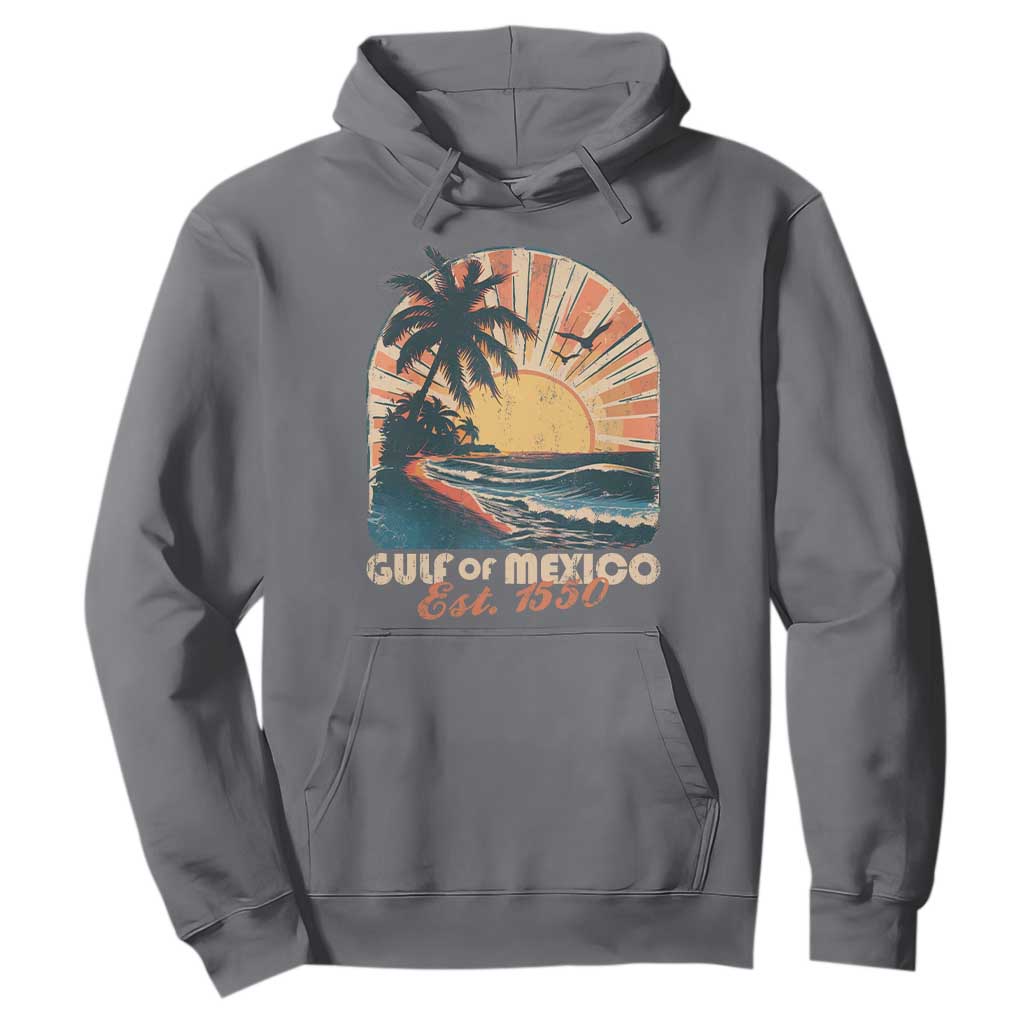 Gulf Of Mexico Hoodie Est. 1550 Sunny Vibes TS10 Charcoal Print Your Wear