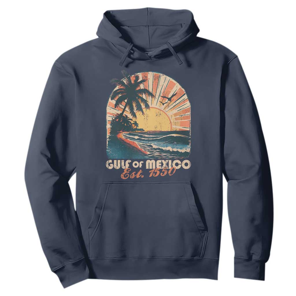 Gulf Of Mexico Hoodie Est. 1550 Sunny Vibes TS10 Navy Print Your Wear