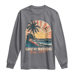 Gulf Of Mexico Long Sleeve Shirt Est. 1550 Sunny Vibes TS10 Charcoal Print Your Wear