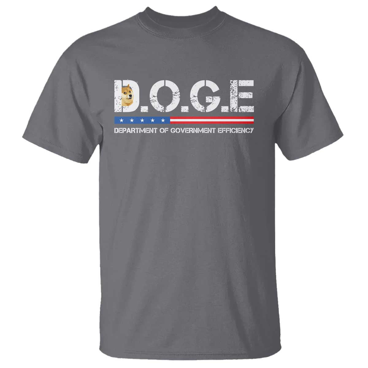 DOGE Department of Government Efficiency T Shirt TS10 Charcoal Print Your Wear