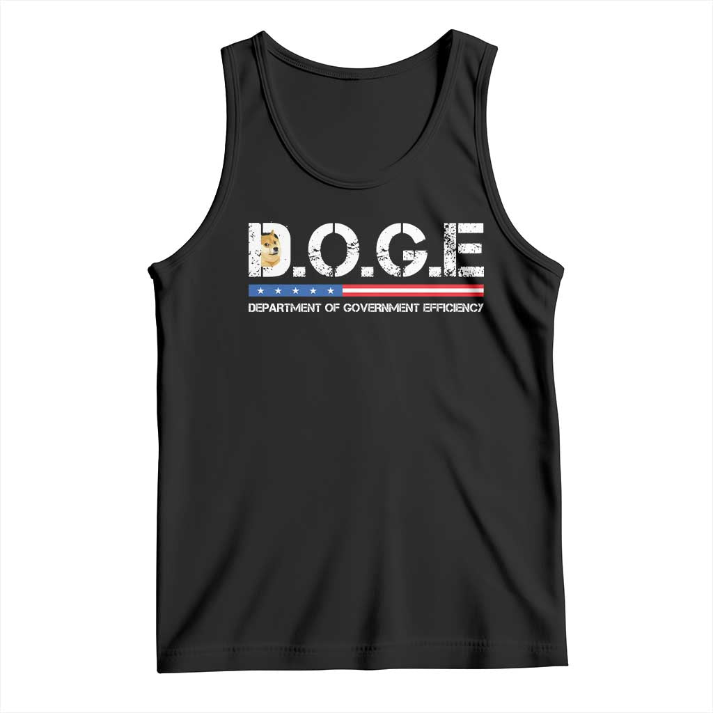 DOGE Department of Government Efficiency Tank Top TS10 Black Print Your Wear