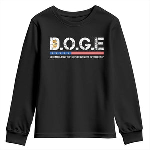 DOGE Department of Government Efficiency Youth Sweatshirt TS10 Black Print Your Wear