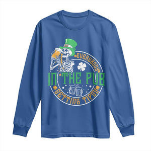 St Patricks Day Pub Long Sleeve Shirt Everybody In The Pub Getting Tipsy TS10 Royal Blue Print Your Wear