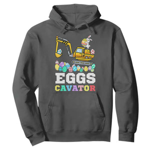 Easter Eggs-Cavator Hoodie Bunny Excavator TS10 Dark Heather Print Your Wear