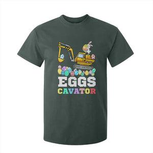 Easter Eggs-Cavator T Shirt For Kid Bunny Excavator TS10 Dark Forest Green Print Your Wear