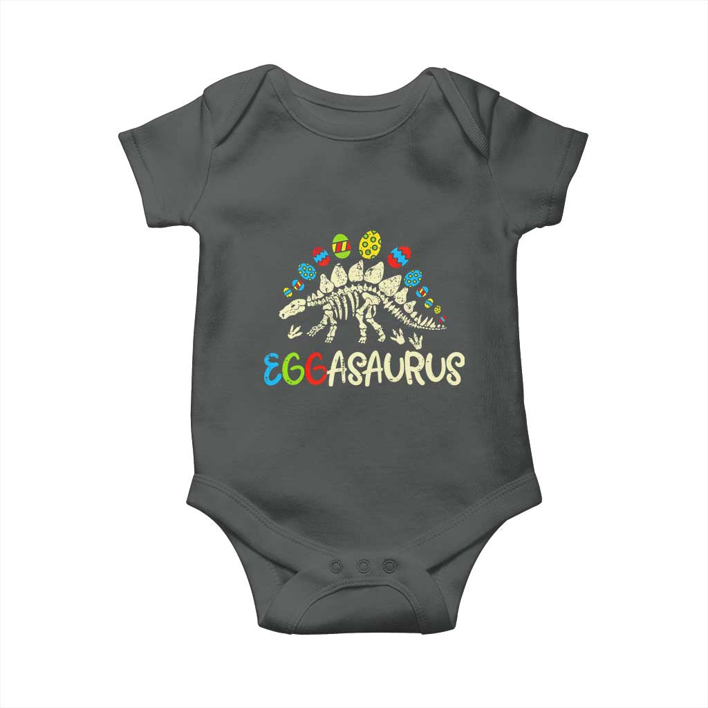 Easter Dinosaur Baby Onesie Kids Eggasaurus Easter Stegosaurus Dino Toddler Boys TS10 Dark Heather Print Your Wear