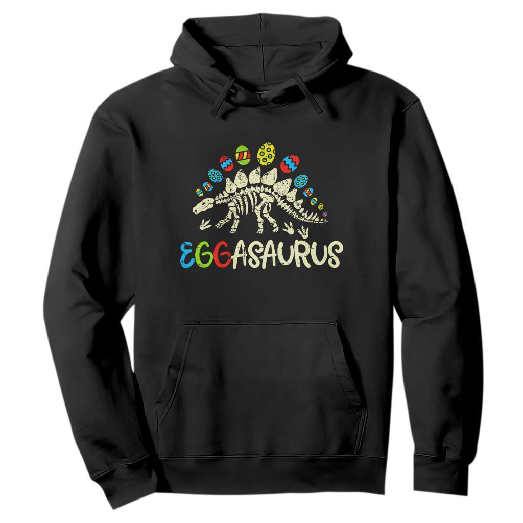 Easter Dinosaur Hoodie Kids Eggasaurus Easter Stegosaurus Dino Toddler Boys TS10 Black Print Your Wear