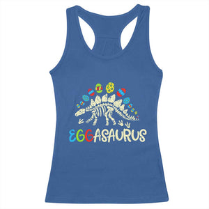 Easter Dinosaur Racerback Tank Top Kids Eggasaurus Easter Stegosaurus Dino Toddler Boys TS10 Royal Blue Print Your Wear