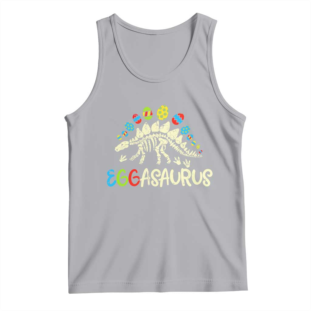 Easter Dinosaur Tank Top Kids Eggasaurus Easter Stegosaurus Dino Toddler Boys TS10 Athletic Heather Print Your Wear