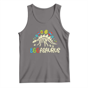 Easter Dinosaur Tank Top Kids Eggasaurus Easter Stegosaurus Dino Toddler Boys TS10 Deep Heather Print Your Wear