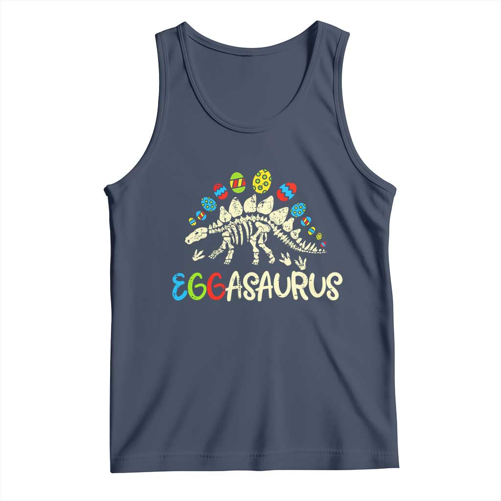 Easter Dinosaur Tank Top Kids Eggasaurus Easter Stegosaurus Dino Toddler Boys TS10 Navy Print Your Wear