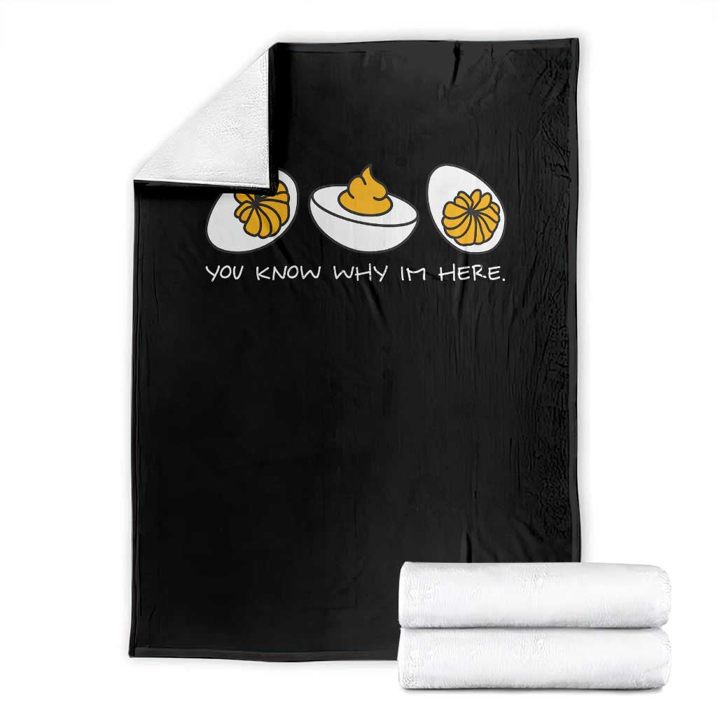 Funny Easter Throw Blanket You Know Why Im Here TS10 Black Print Your Wear