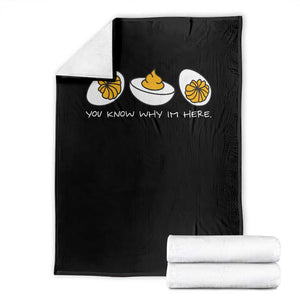 Funny Easter Throw Blanket You Know Why Im Here TS10 Black Print Your Wear