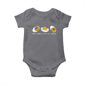 Funny Easter Baby Onesie You Know Why Im Here TS10 Charcoal Print Your Wear