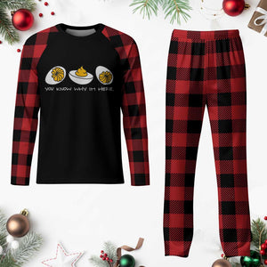 Funny Easter Plaid Pajama Set You Know Why Im Here TS10 Buffalo Plaid Print Your Wear