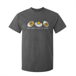 Funny Easter T Shirt For Kid You Know Why Im Here TS10 Dark Heather Print Your Wear