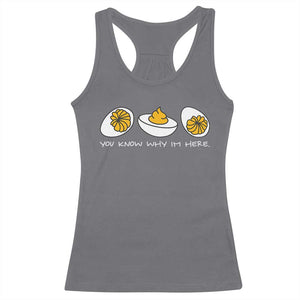 Funny Easter Racerback Tank Top You Know Why Im Here TS10 Charcoal Print Your Wear