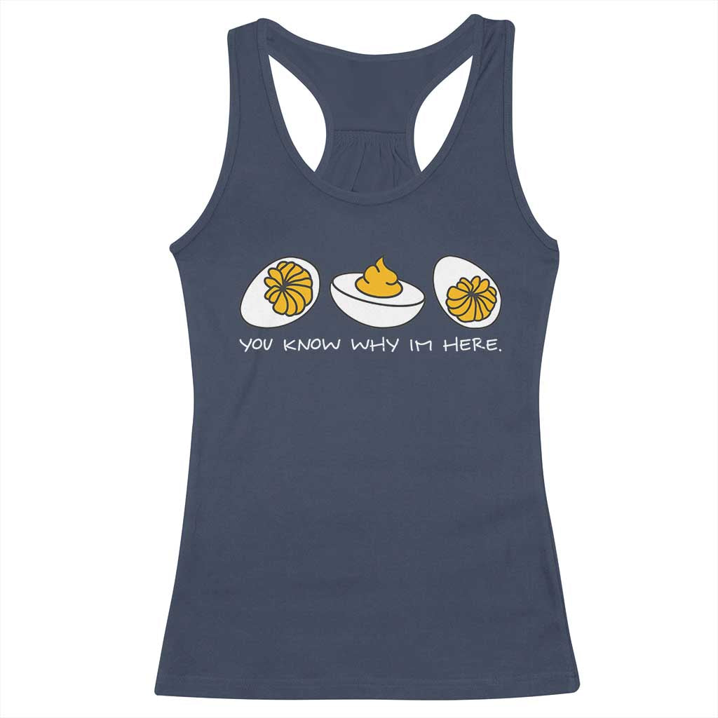 Funny Easter Racerback Tank Top You Know Why Im Here TS10 Navy Print Your Wear
