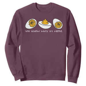 Funny Easter Sweatshirt You Know Why Im Here TS10 Maroon Print Your Wear