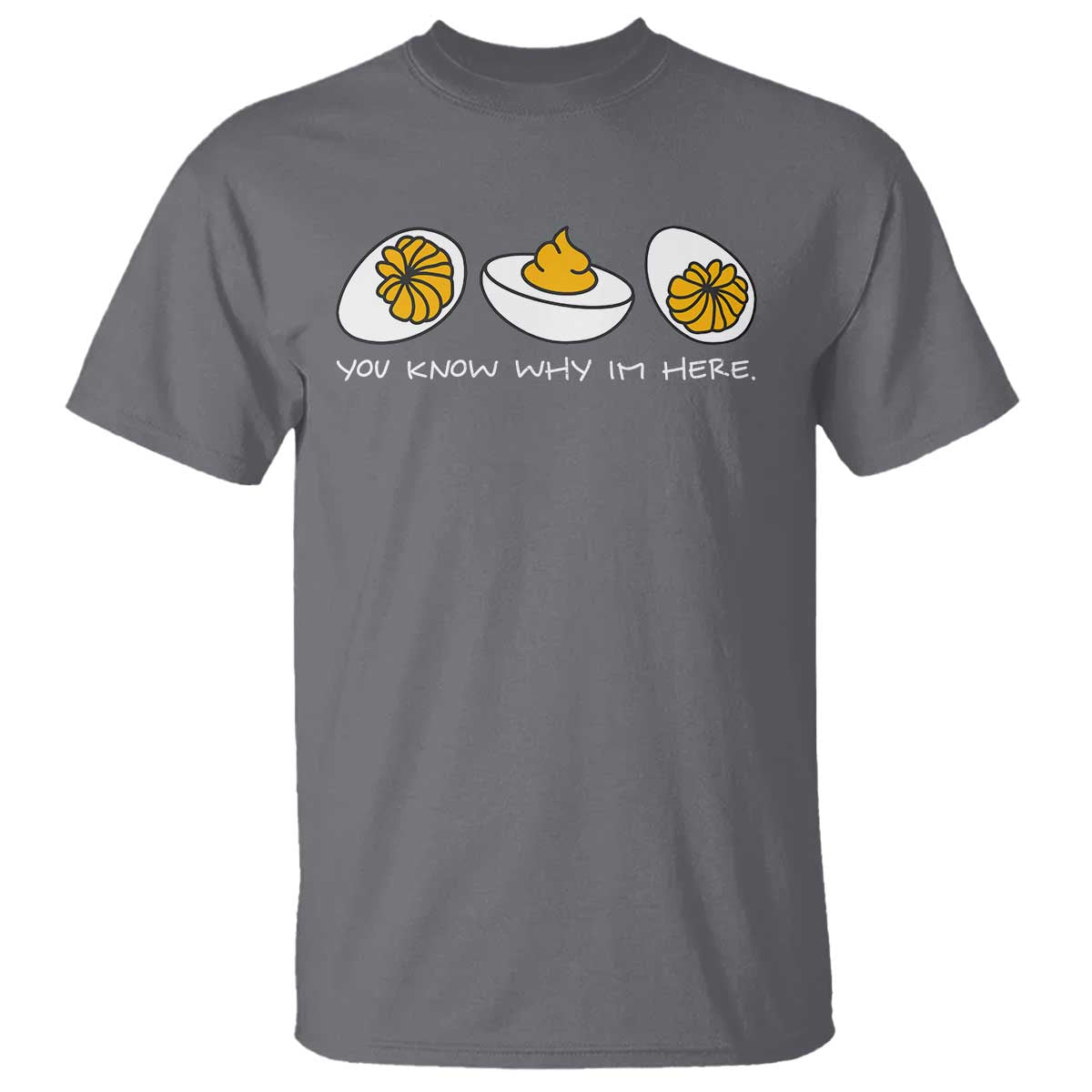 Funny Easter T Shirt You Know Why Im Here TS10 Charcoal Print Your Wear
