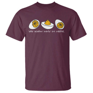 Funny Easter T Shirt You Know Why Im Here TS10 Maroon Print Your Wear