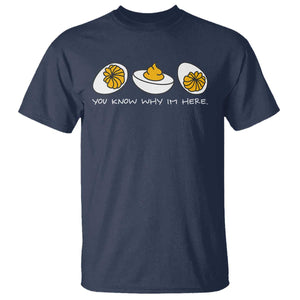 Funny Easter T Shirt You Know Why Im Here TS10 Navy Print Your Wear