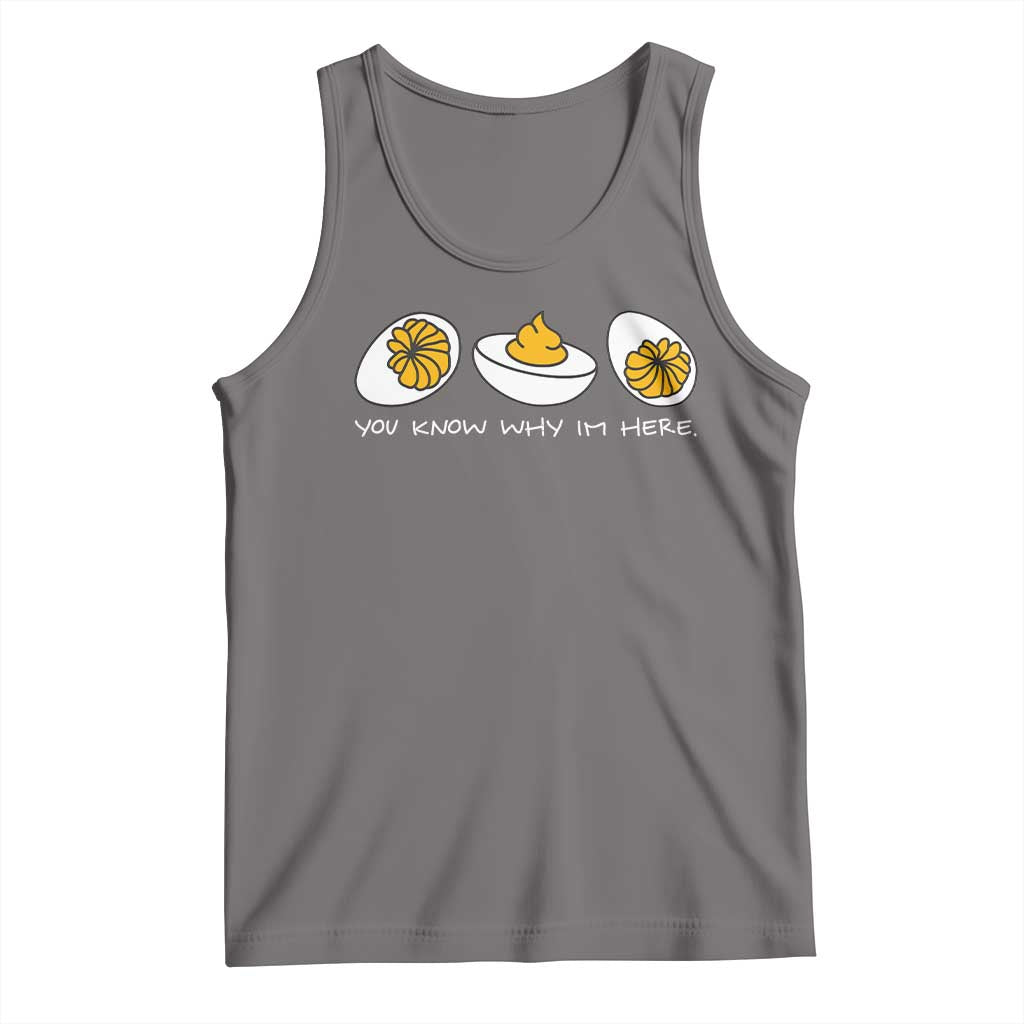 Funny Easter Tank Top You Know Why Im Here TS10 Deep Heather Print Your Wear