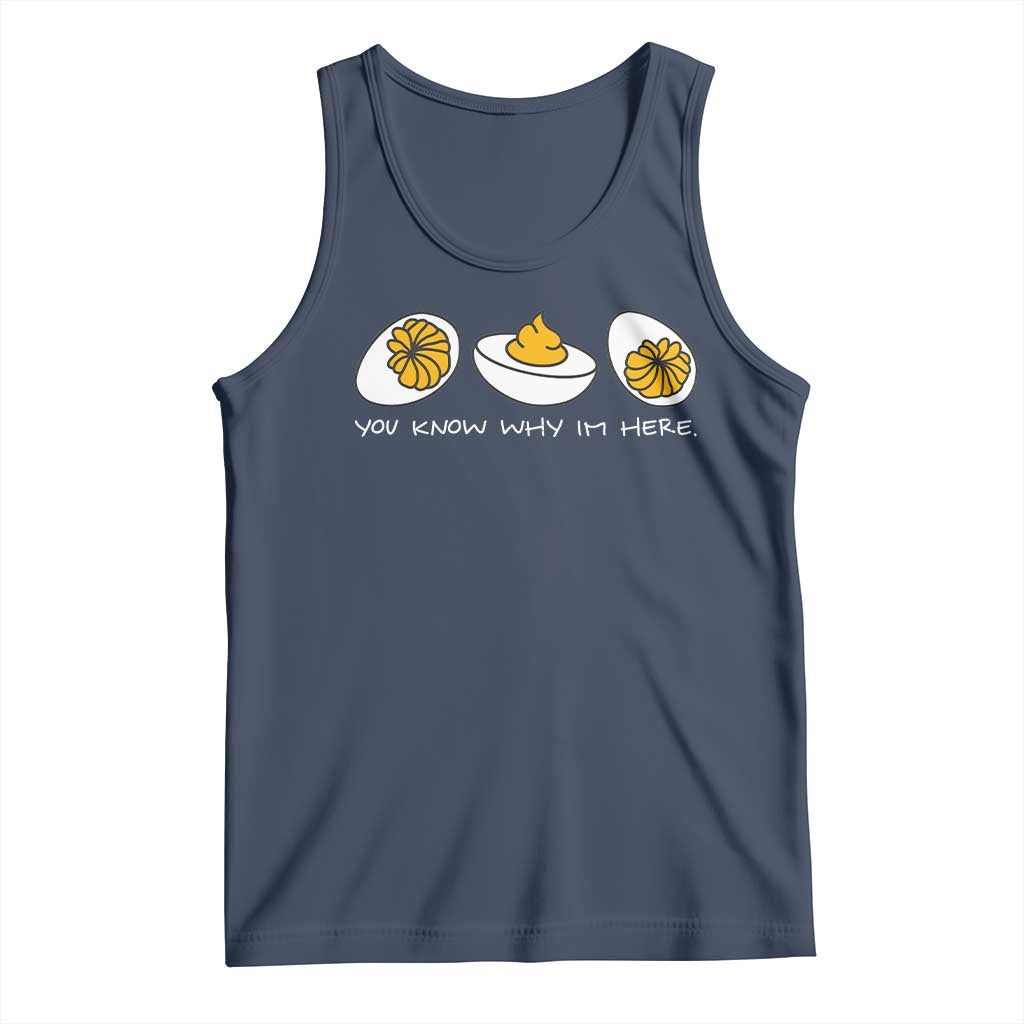 Funny Easter Tank Top You Know Why Im Here TS10 Navy Print Your Wear