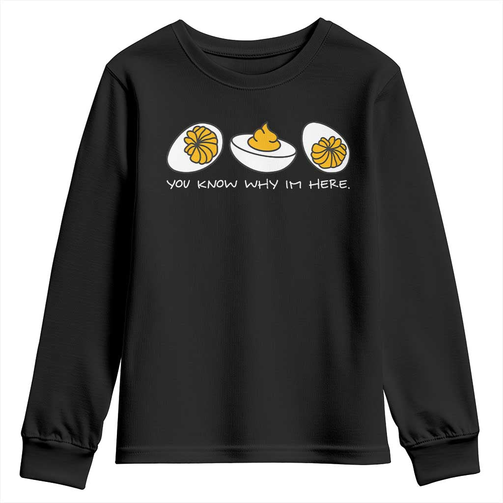 Funny Easter Youth Sweatshirt You Know Why Im Here TS10 Black Print Your Wear