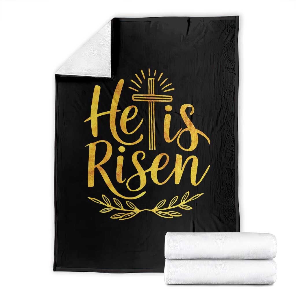 He Is Risen Throw Blanket Jesus Easter Religious Christians TS10 Black Print Your Wear