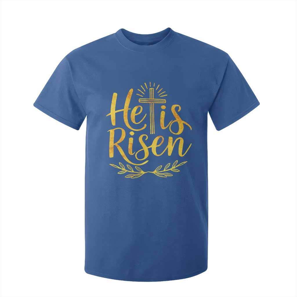 He Is Risen T Shirt For Kid Jesus Easter Religious Christians TS10 Royal Blue Print Your Wear