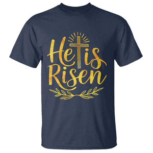 He Is Risen T Shirt Jesus Easter Religious Christians TS10 Navy Print Your Wear