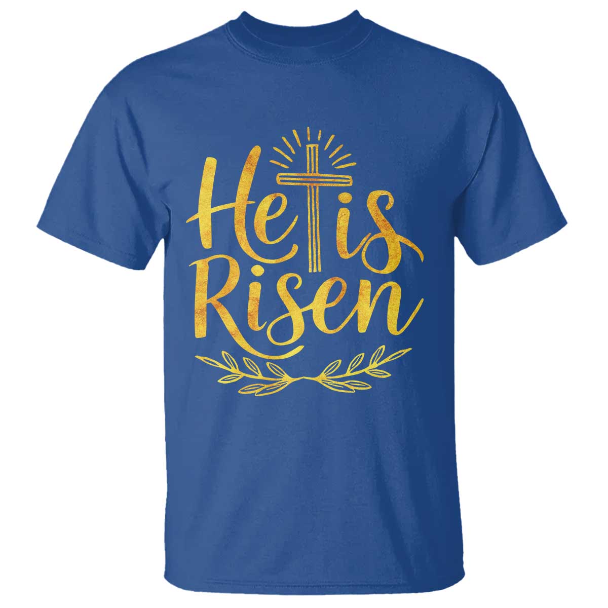 He Is Risen T Shirt Jesus Easter Religious Christians TS10 Royal Blue Print Your Wear