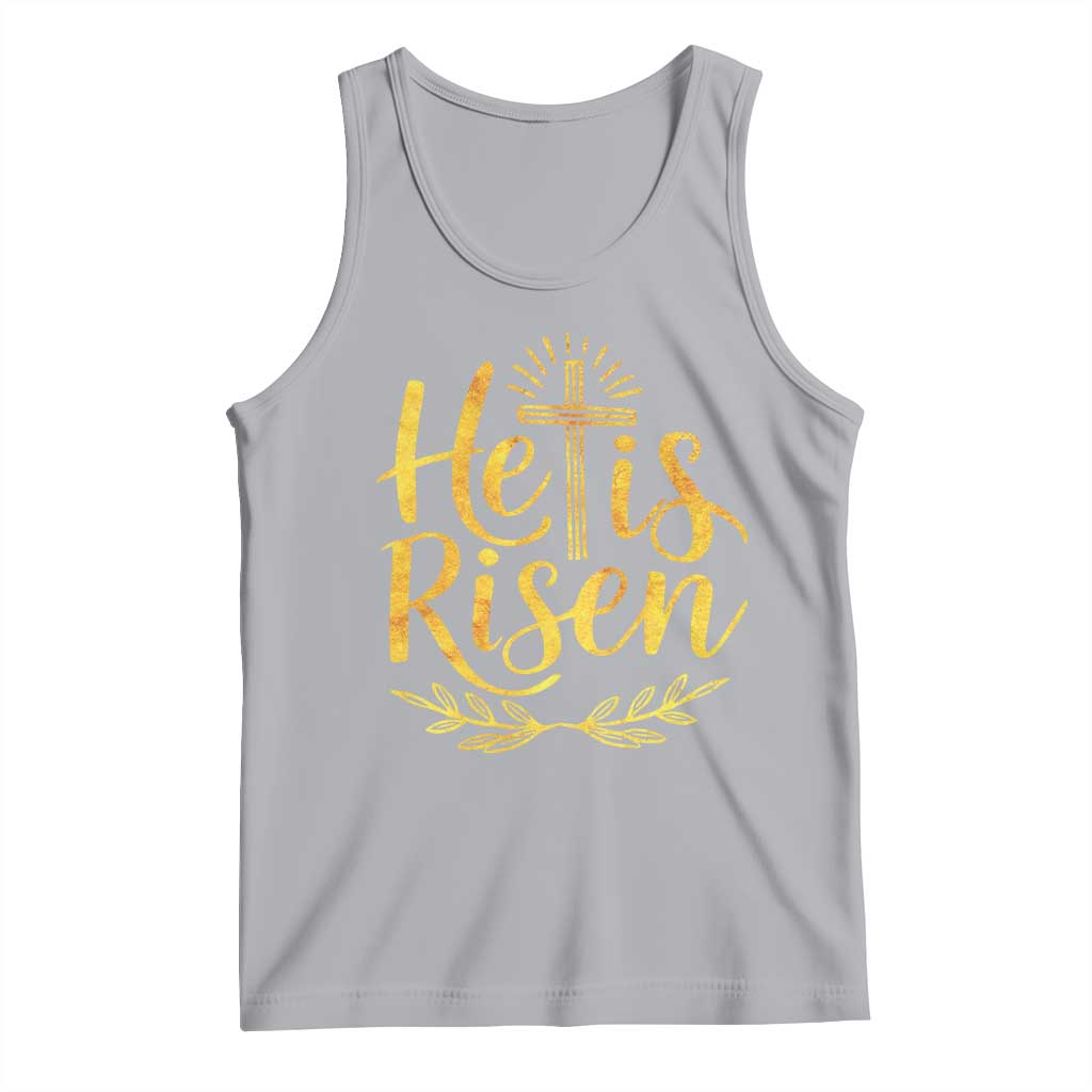 He Is Risen Tank Top Jesus Easter Religious Christians TS10 Athletic Heather Print Your Wear