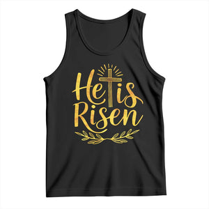 He Is Risen Tank Top Jesus Easter Religious Christians TS10 Black Print Your Wear