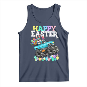 Boys Happy Easter Bunny Monster Truck Tank Top Eggs Cool Rabbit Car Lovers Toddler TS10 Navy Print Your Wear