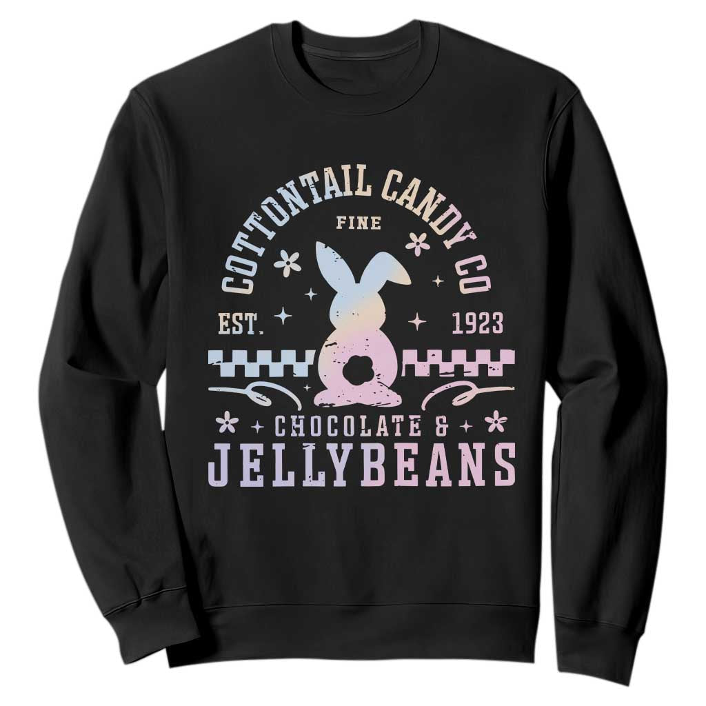Cottontail Candy Company Easter Sweatshirt Carrot Bunny Rabbit Family Matching TS10 Black Print Your Wear