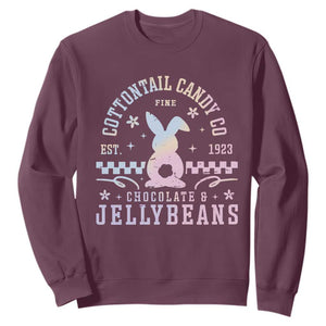Cottontail Candy Company Easter Sweatshirt Carrot Bunny Rabbit Family Matching TS10 Maroon Print Your Wear