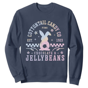 Cottontail Candy Company Easter Sweatshirt Carrot Bunny Rabbit Family Matching TS10 Navy Print Your Wear