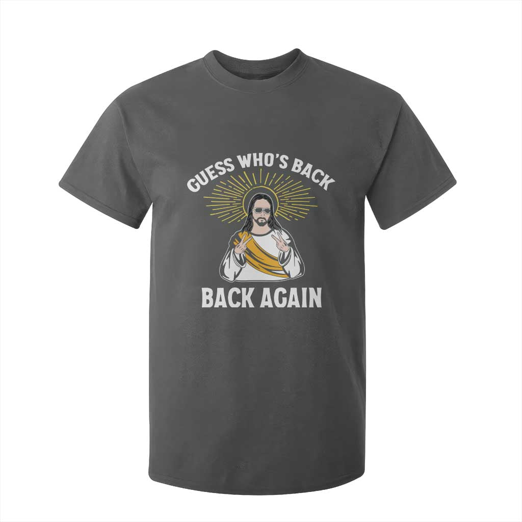 Guess Whos Back T Shirt For Kid Funny Easter Jesus TS10 Dark Heather Print Your Wear