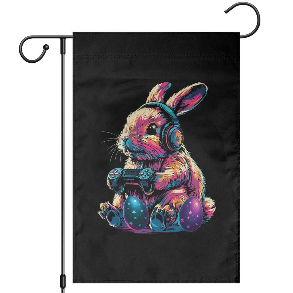Gamer Rabbit Garden Flag Cute Bunny Gaming Eggs Funny Video Games Easter TS10 Black Print Your Wear