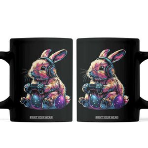 Gamer Rabbit Coffee Mug Cute Bunny Gaming Eggs Funny Video Games Easter TS10 Black Print Your Wear