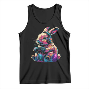 Gamer Rabbit Tank Top Cute Bunny Gaming Eggs Funny Video Games Easter TS10 Black Print Your Wear