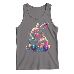 Gamer Rabbit Tank Top Cute Bunny Gaming Eggs Funny Video Games Easter TS10 Deep Heather Print Your Wear