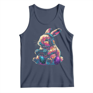 Gamer Rabbit Tank Top Cute Bunny Gaming Eggs Funny Video Games Easter TS10 Navy Print Your Wear