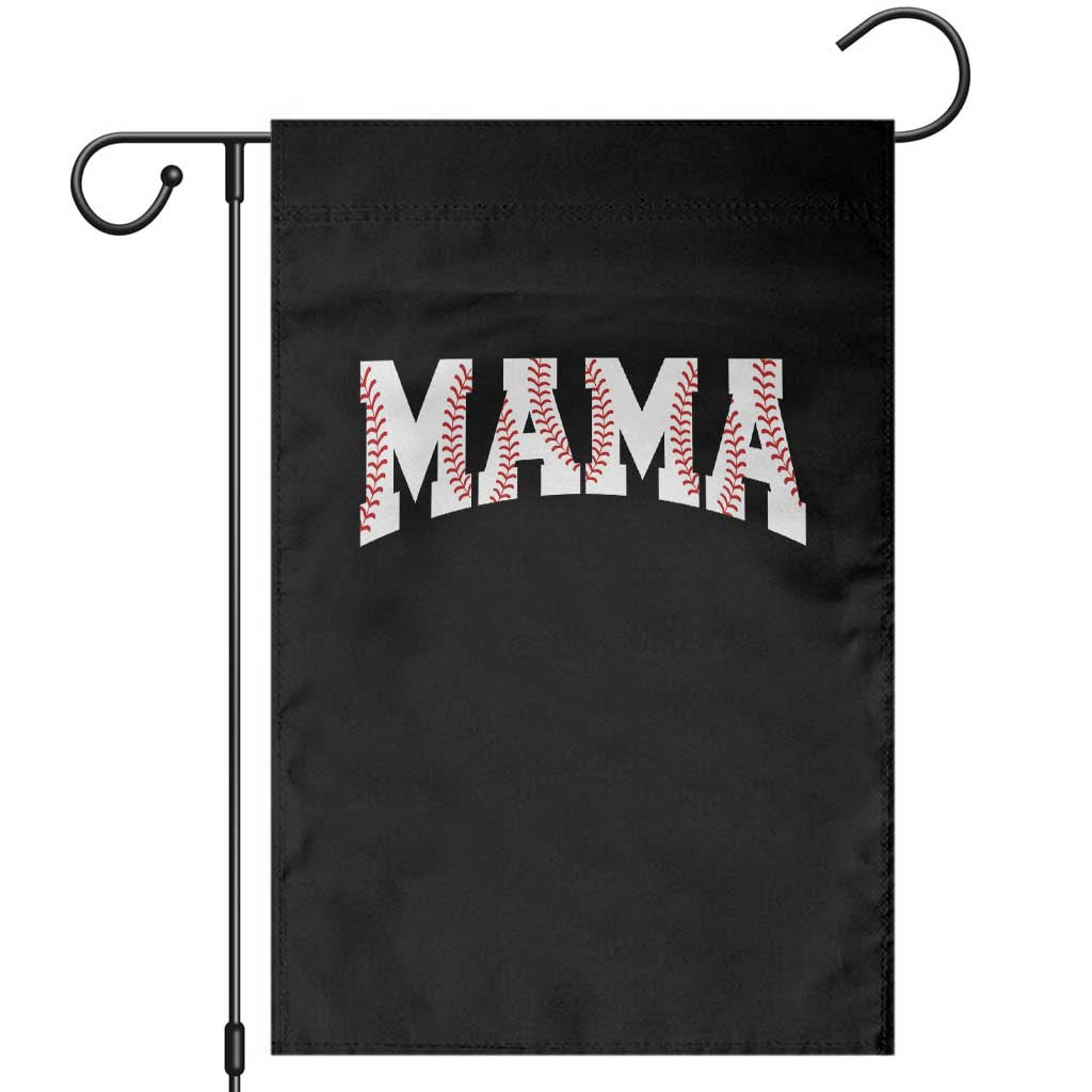 Baseball Mama Garden Flag Retro Varsity Baseball Season Mom Raising Ballers TS10 Black Print Your Wear