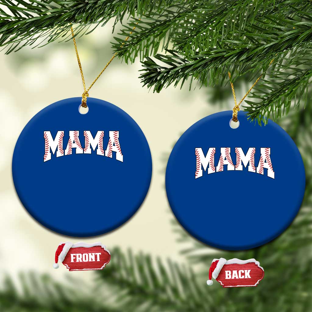 Baseball Mama Ceramic Ornament Retro Varsity Baseball Season Mom Raising Ballers TS10 1pc Blue Print Your Wear