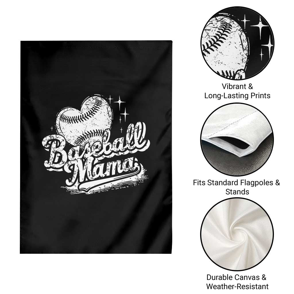 Baseball Mama Garden Flag Baseball Season Mom Raising Ballers TS10 Print Your Wear